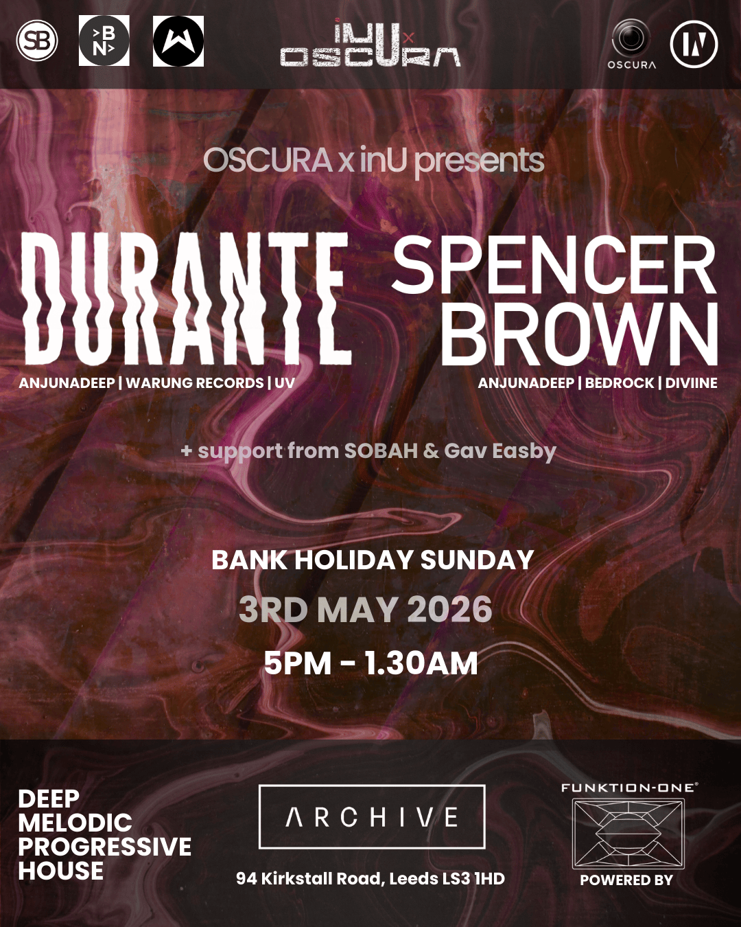 Durante / Spencer Brown / Gav Easby / SOBAH poster