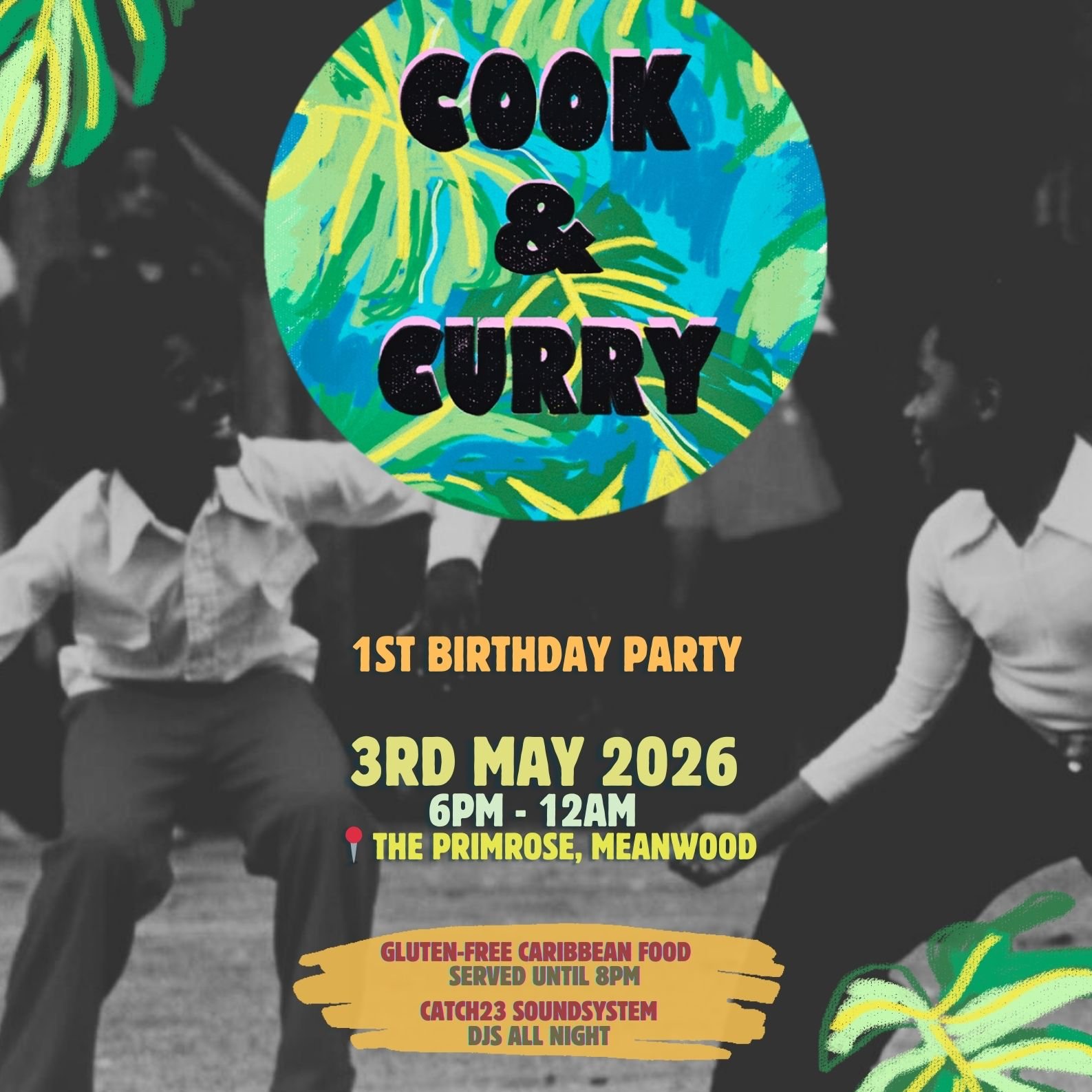 Cook&Curry 1st birthday poster