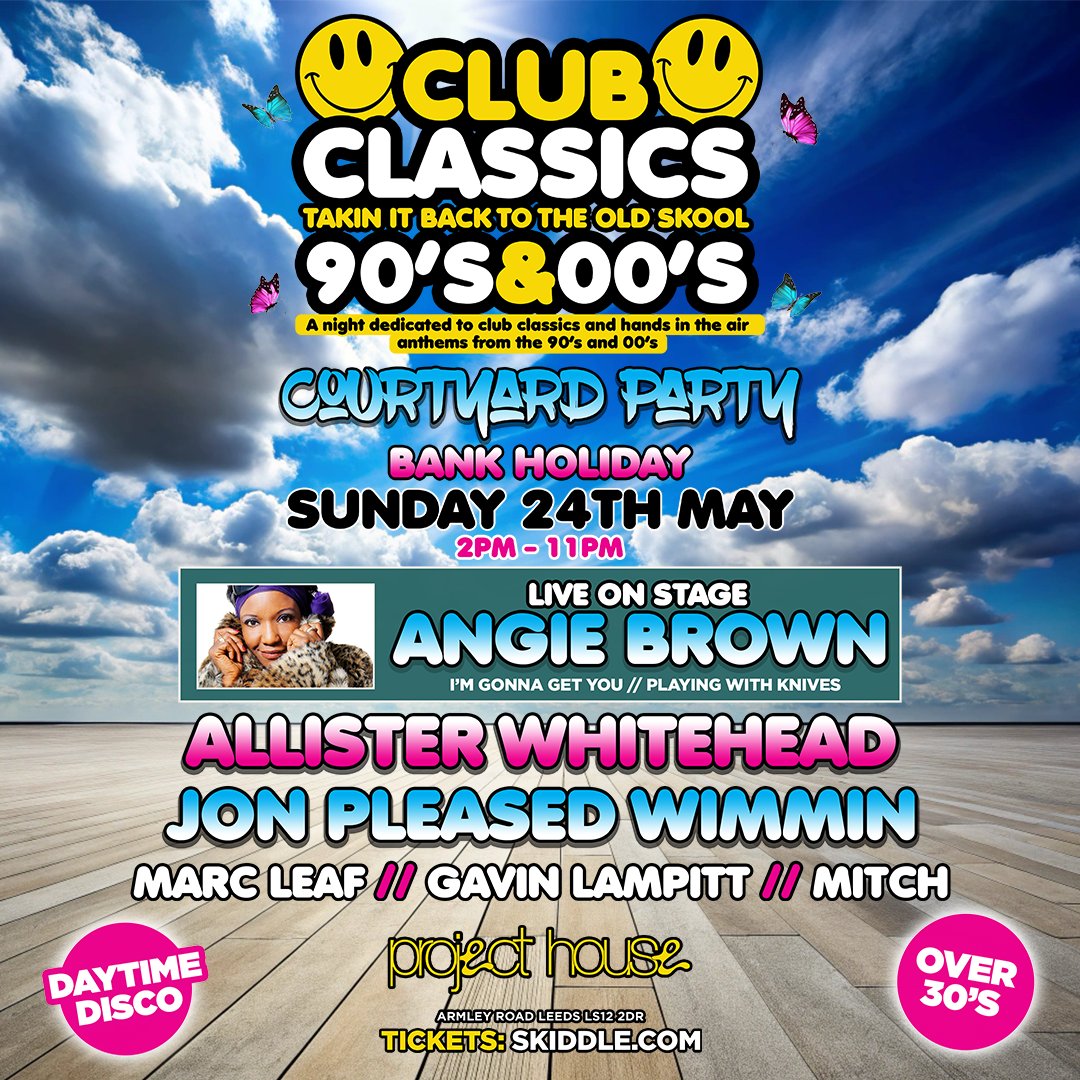 Club Classics 90s and 00s Courtyard Party poster