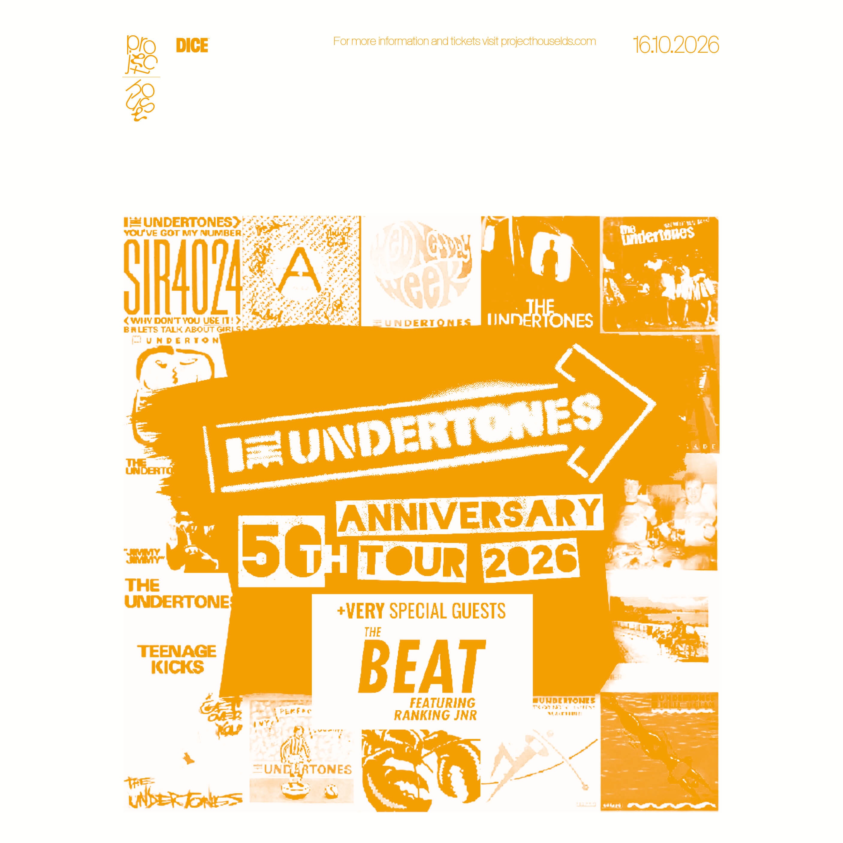 The Undertones 50th Anniversary Tour 2026 poster