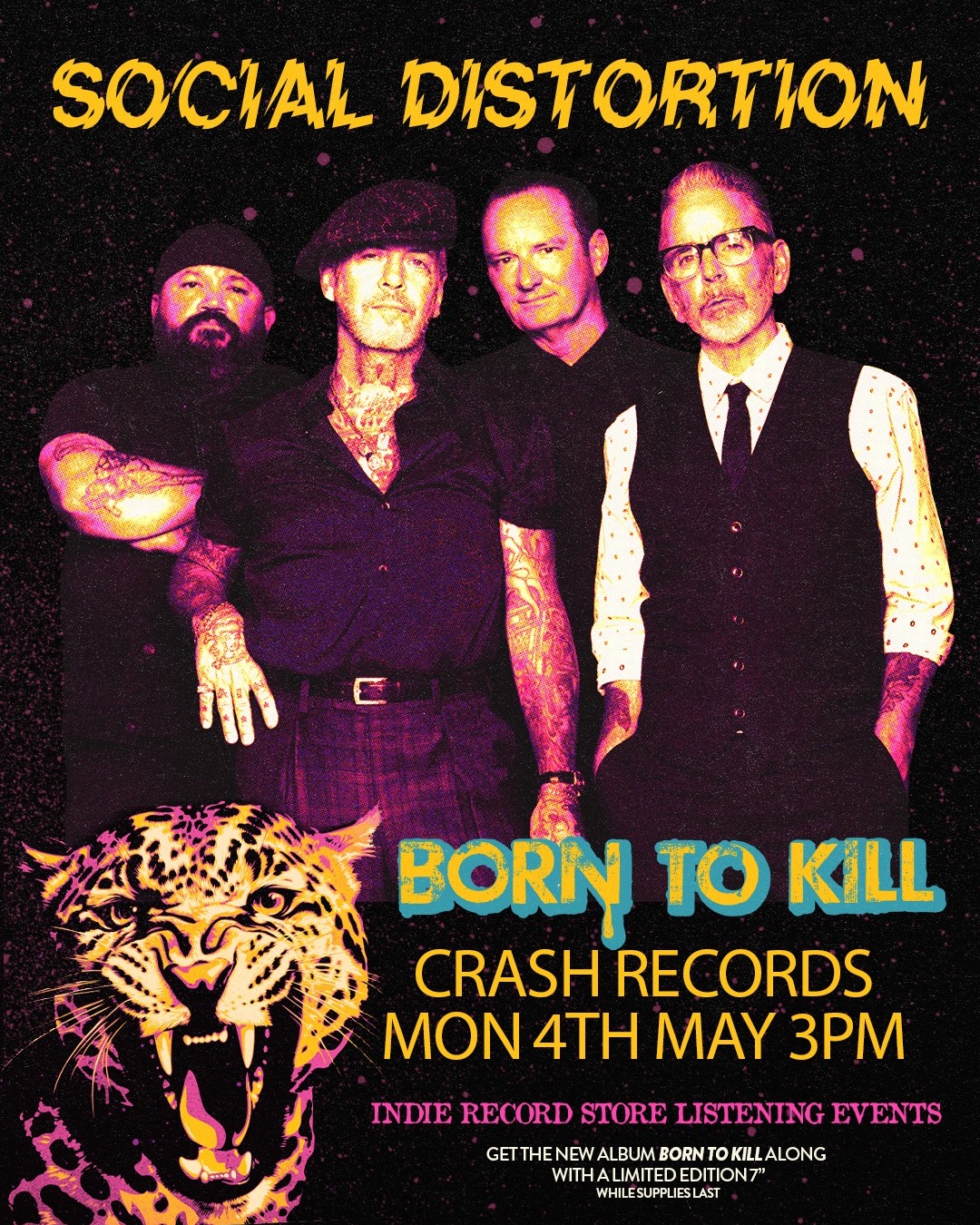 Social Distortion Listening Party poster