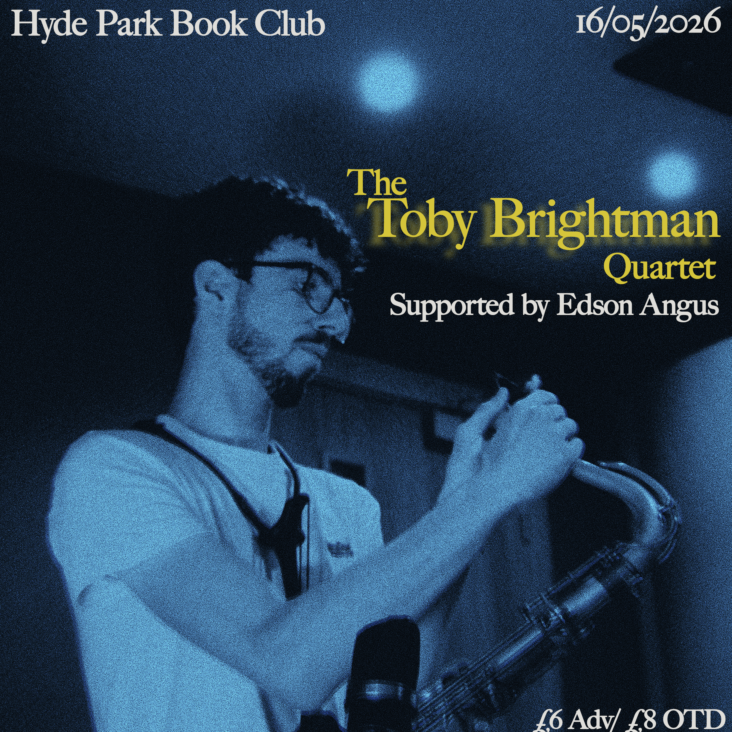 Toby Brightman Quartet poster