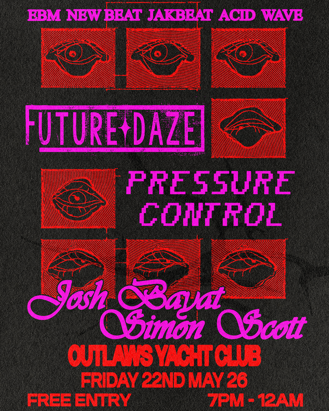 Future Daze x pressure control poster