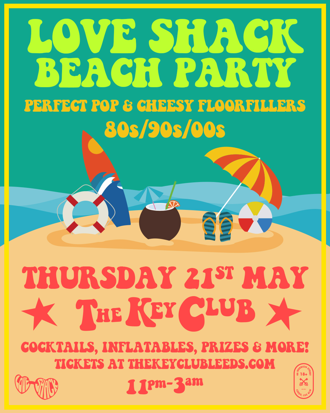 Love Shack Beach Party poster
