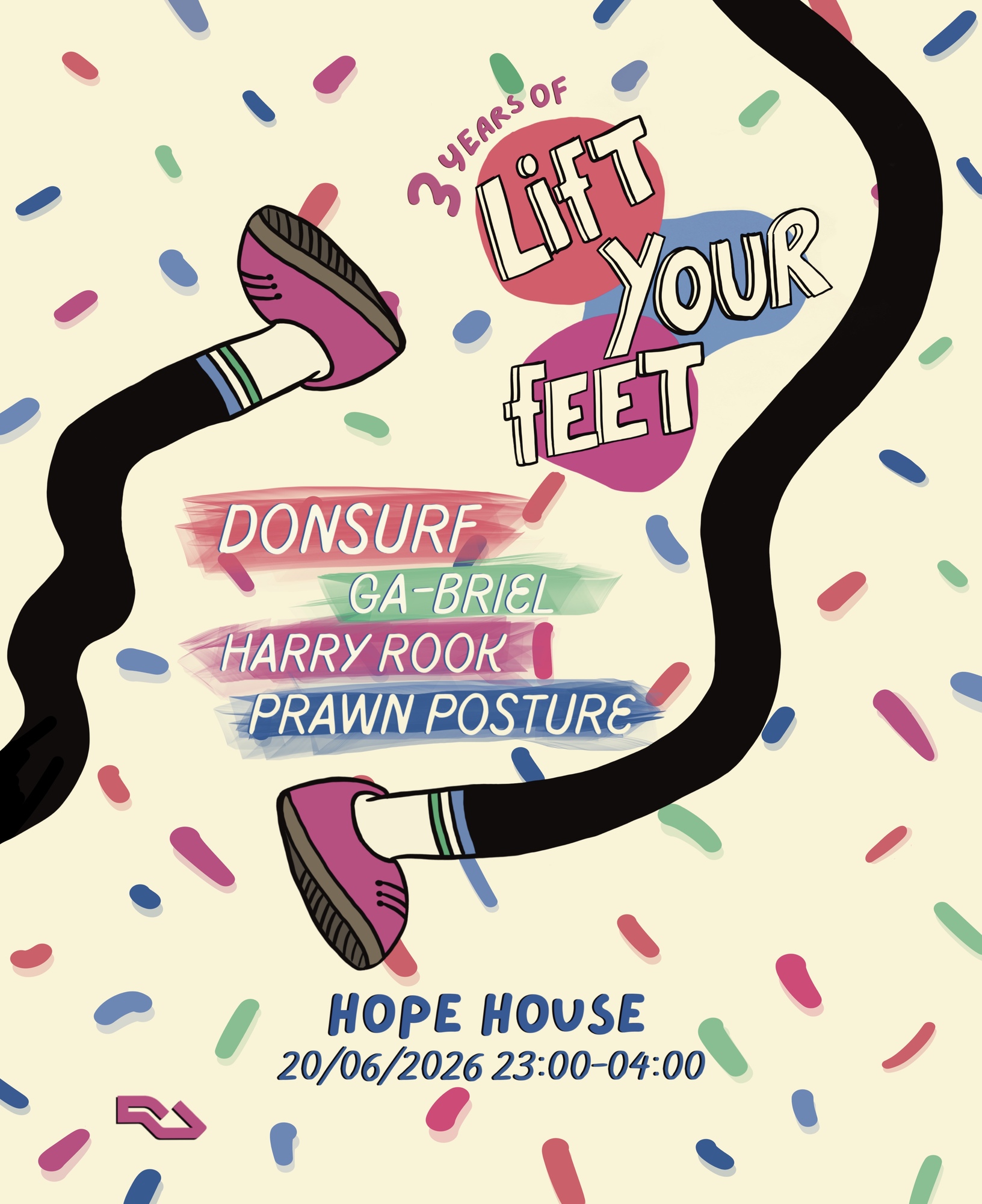 Lift Your Feet 3rd Birthday poster