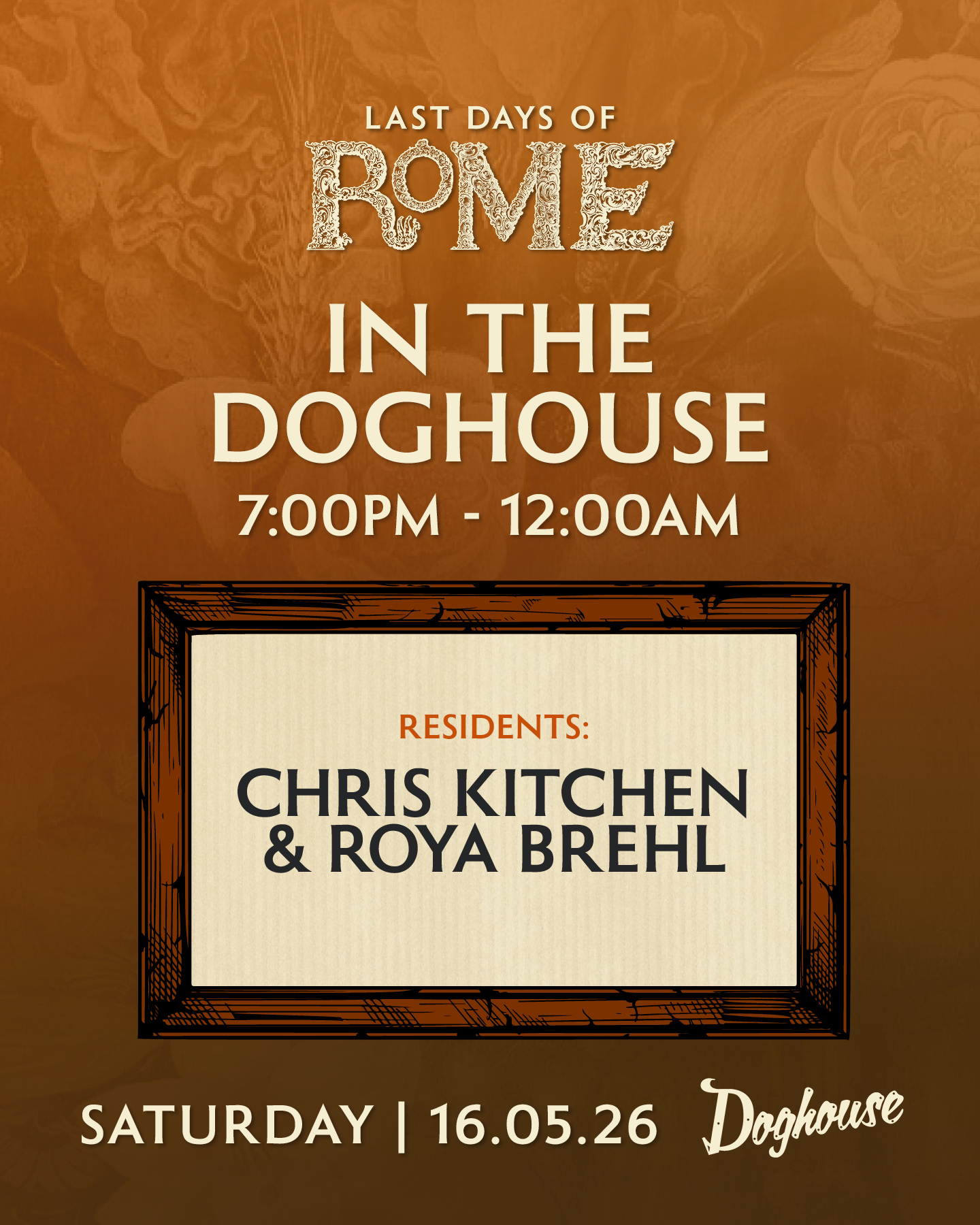 Last Days of Rome: Chris Kitchen / Roya Brehl poster