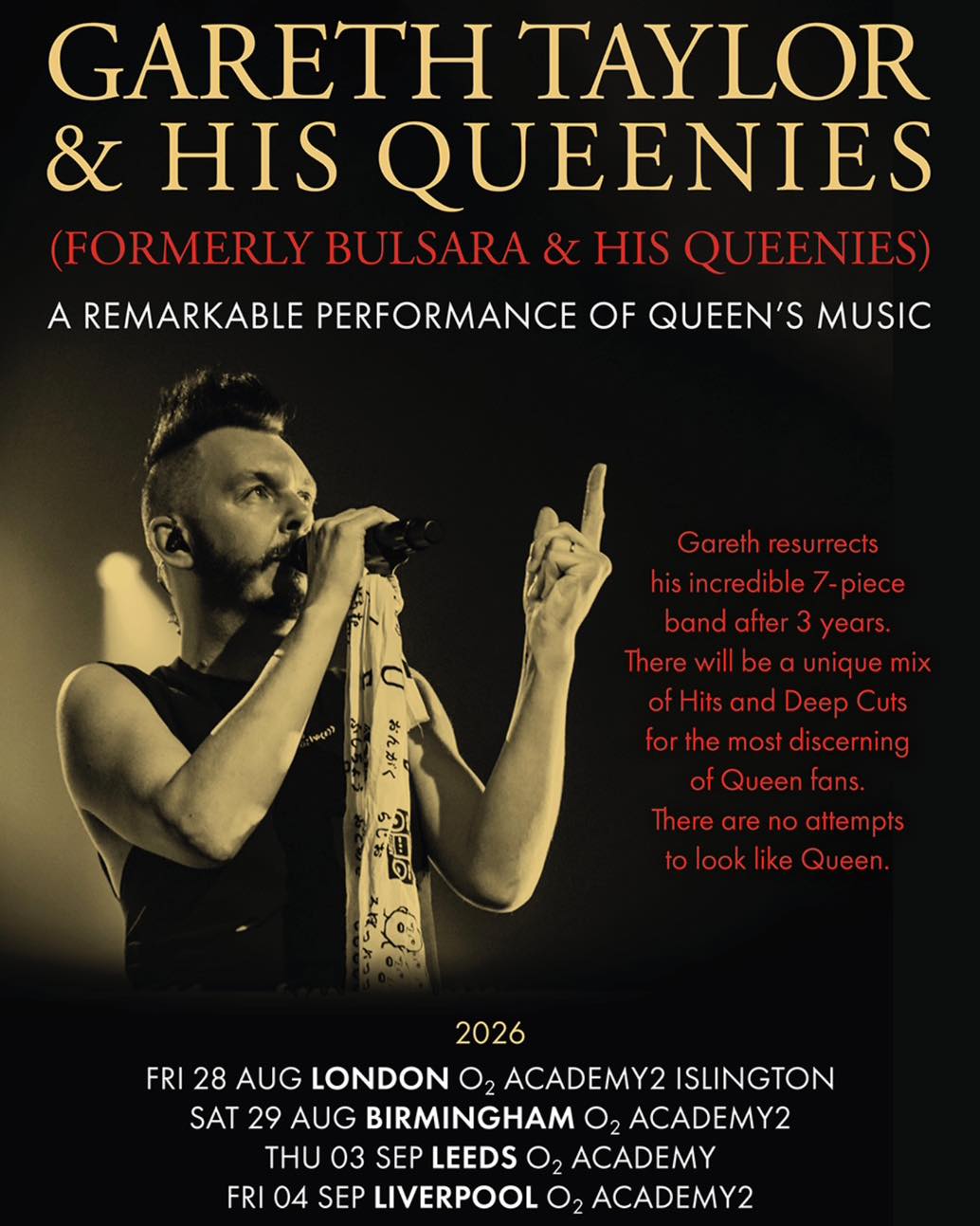 Gareth Taylor and his Queenies poster