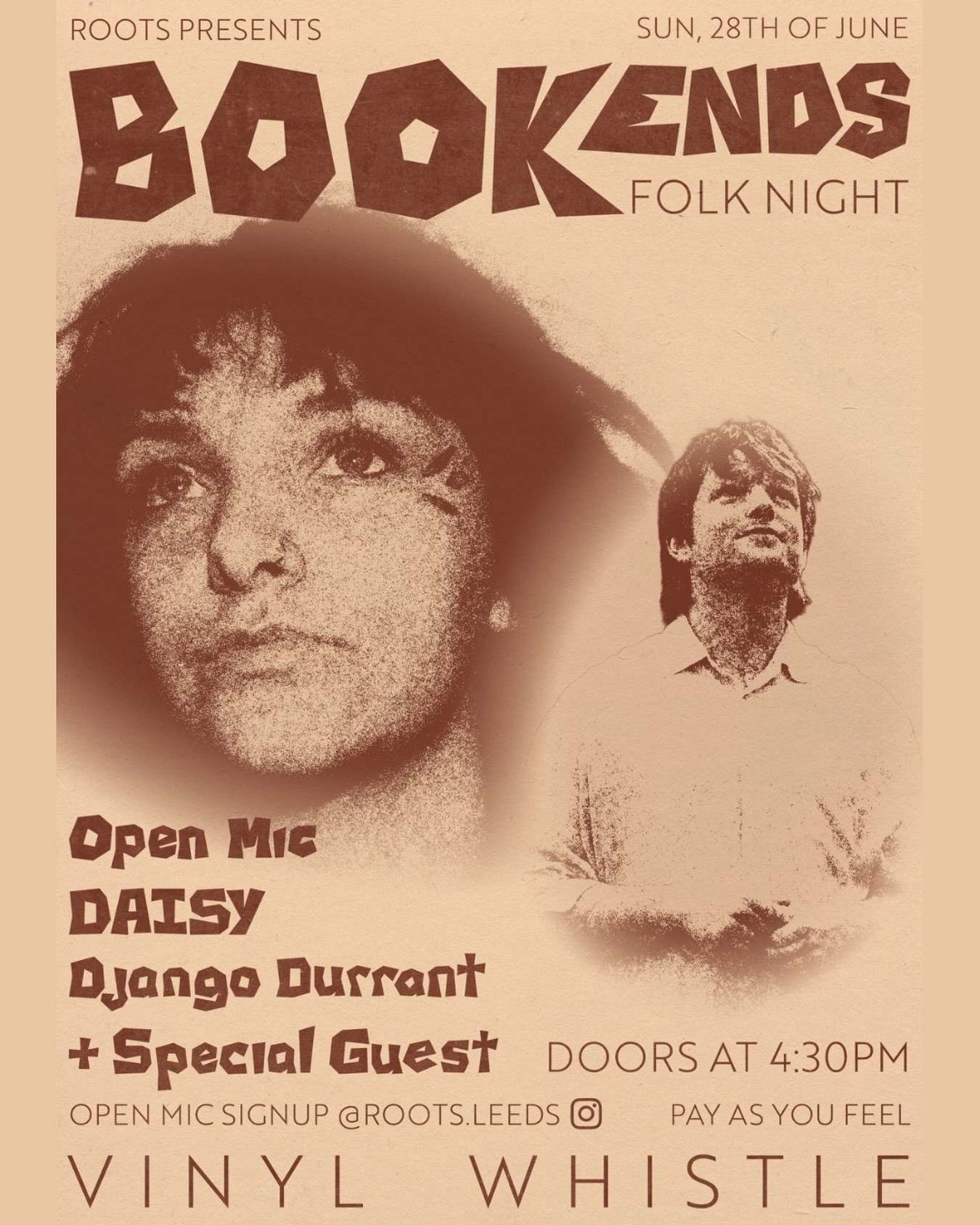 Bookends Folk Night poster