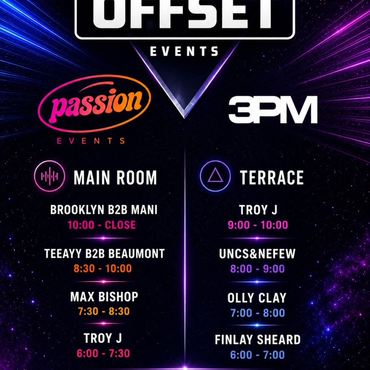 OFFSET EVENTS X PASSION EVENTS X 3PM SELECTS poster