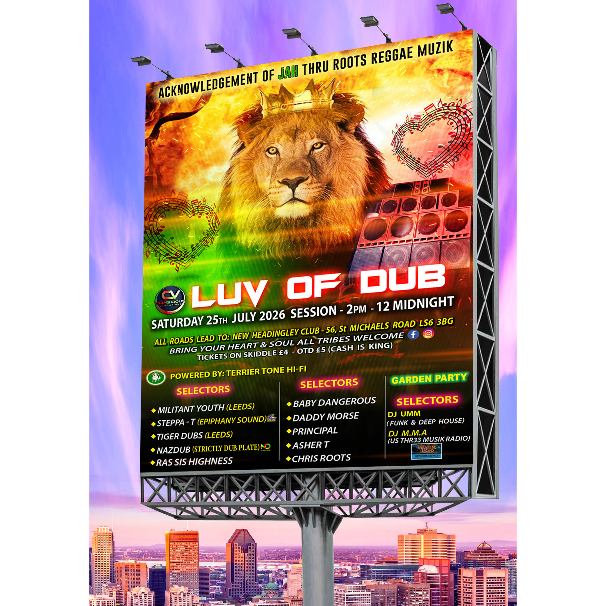 Luv Of Dub: Militant Youth / Steppa-T / Tiger Dubs / Daddy Morse / Baby Dangerous / Ras Sis Highness / Principal Chris Roots / NazDub / Asher / DJ Umm / DJ Mma poster