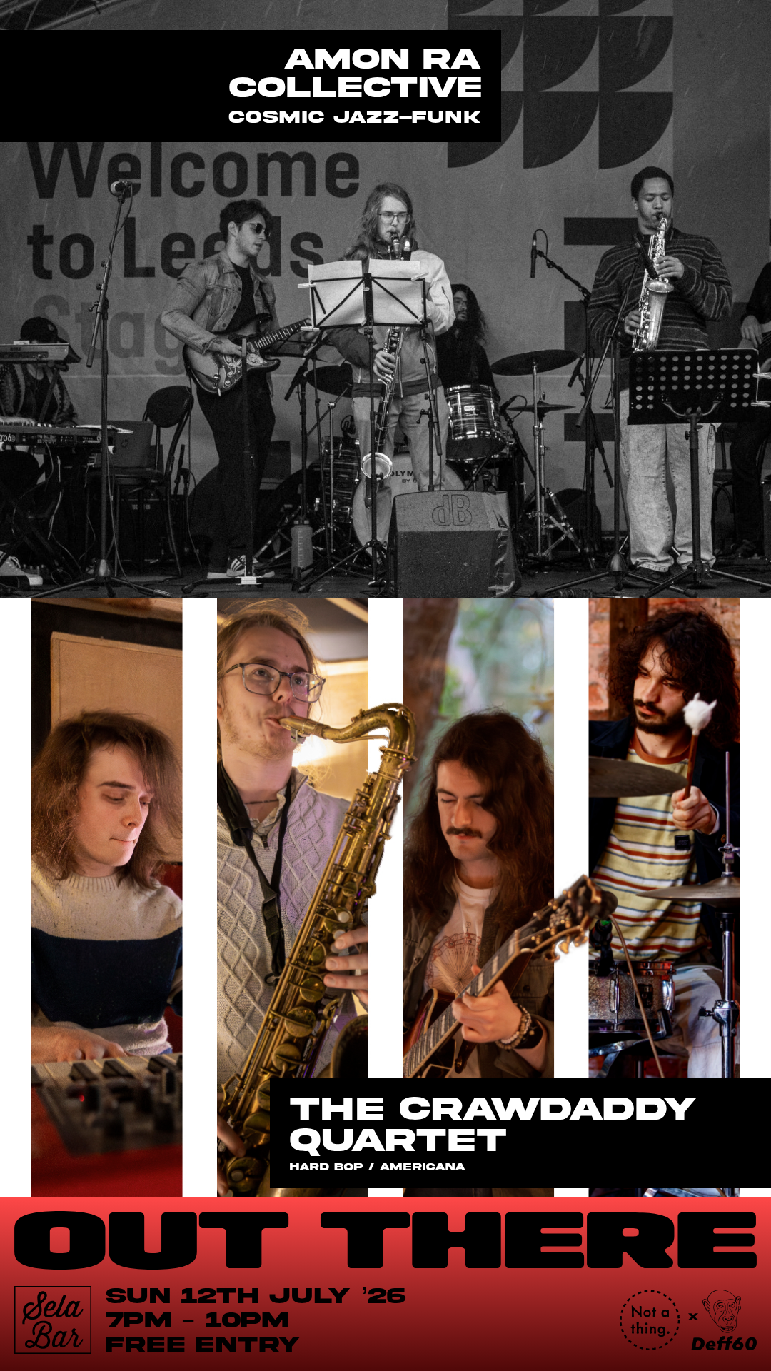 Out There: Amon Ra Collective / The Crawdaddy Quartet poster