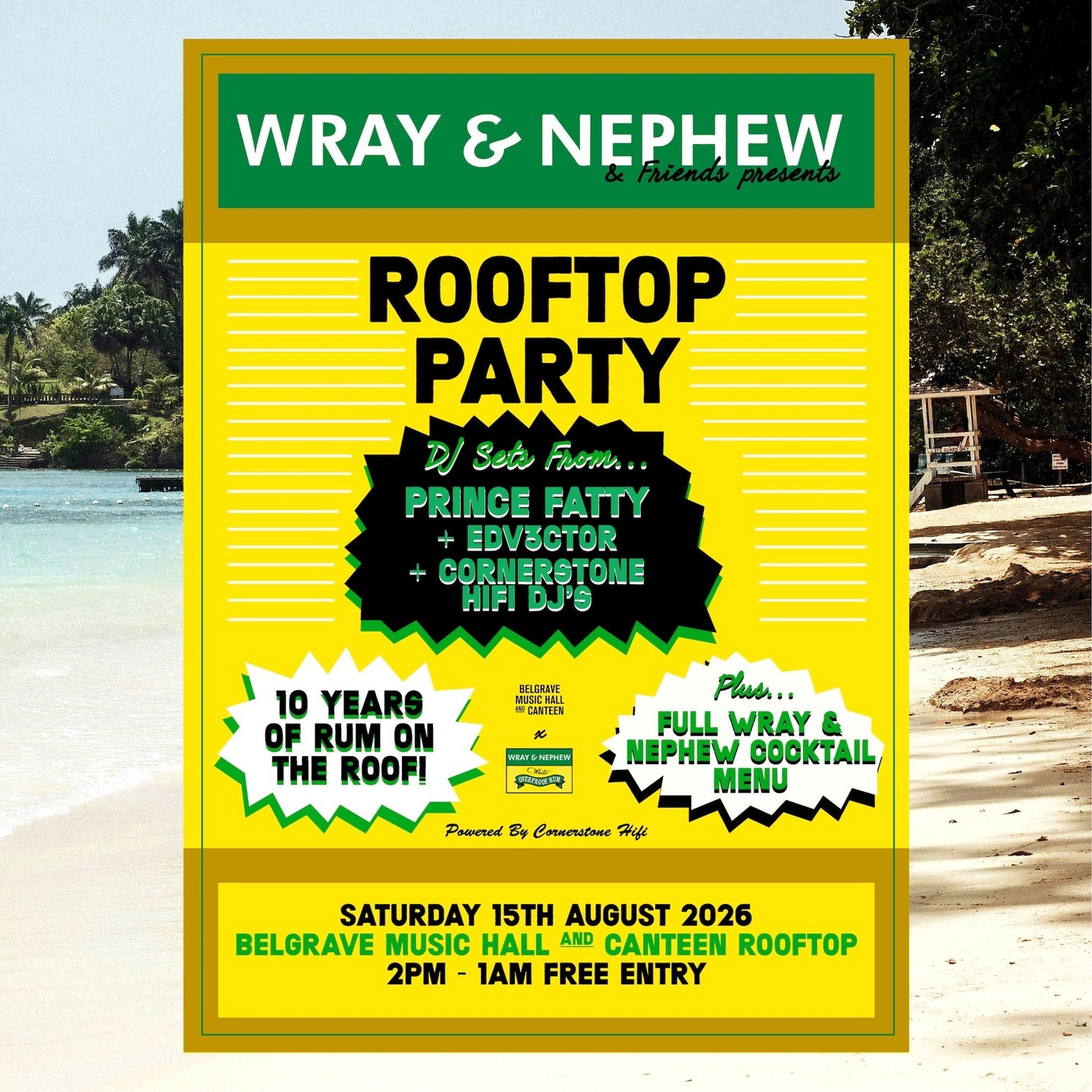 Wray & Nephew Rooftop Party poster