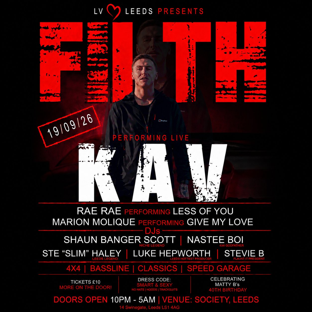 Filth: KAV / Shaun Banger Scott / Nastee Boi / Luke Hepworth poster