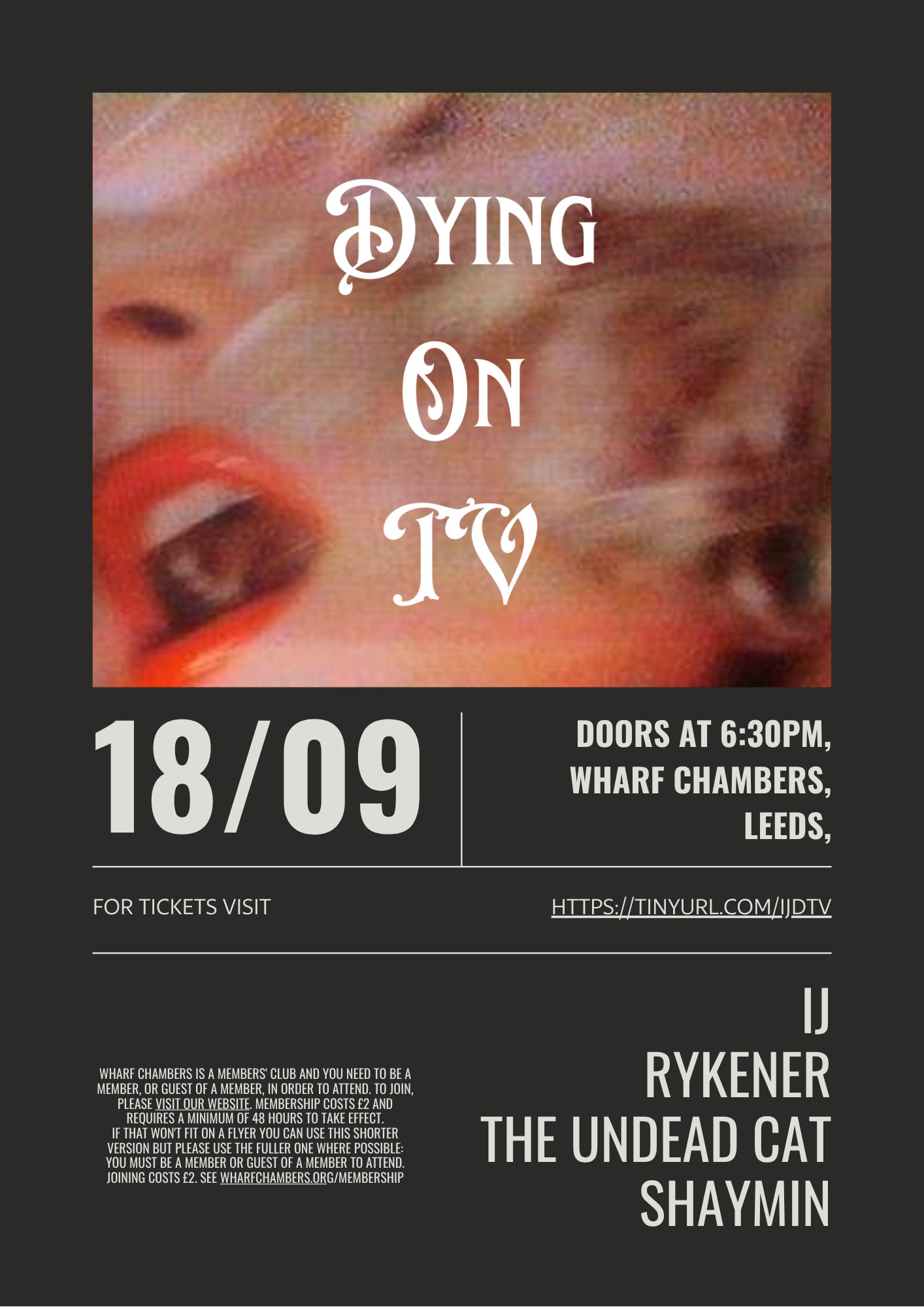 ‘Dying On Tv’ poster