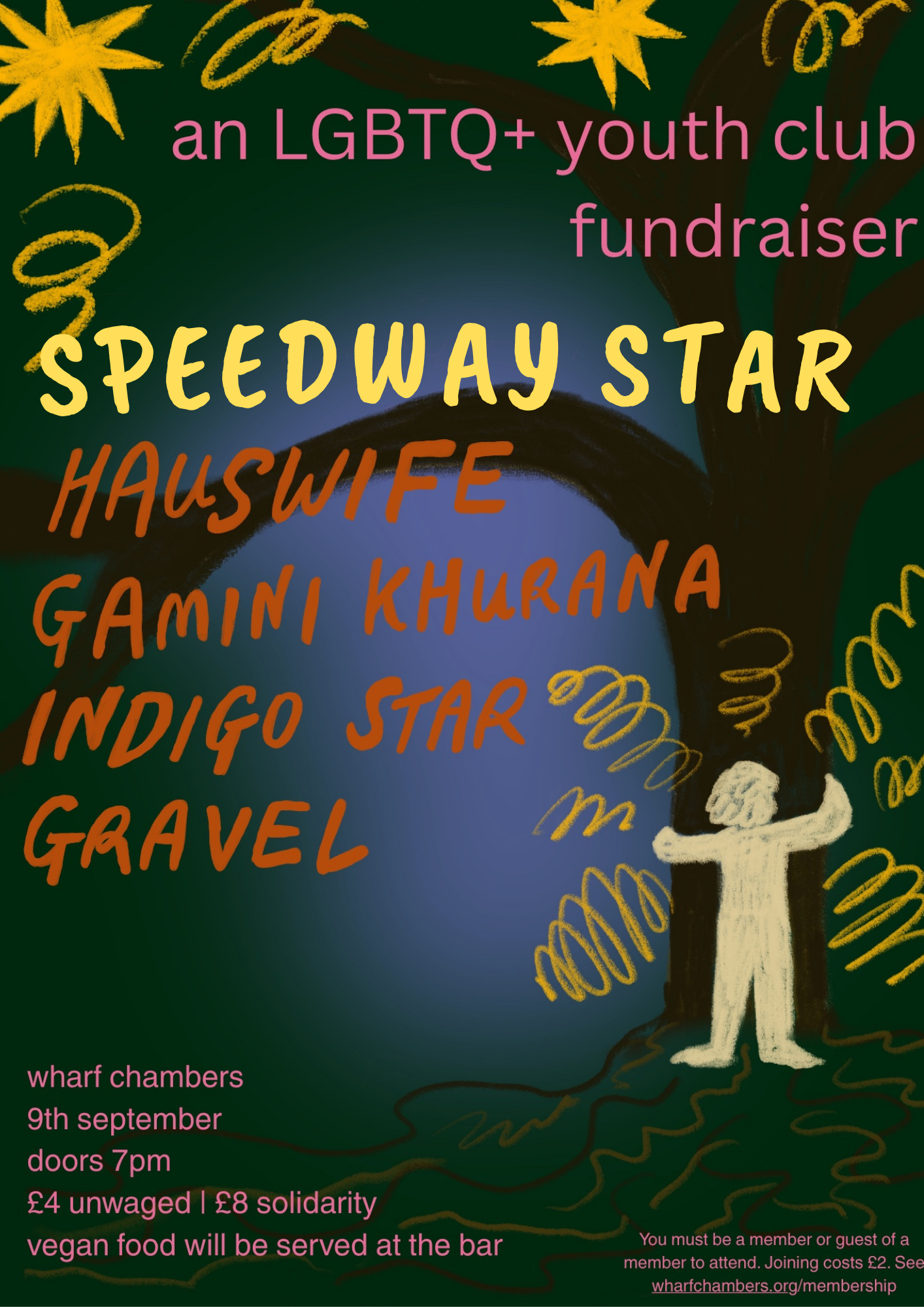 An LGBTQ+ Youth Club Fundraiser poster