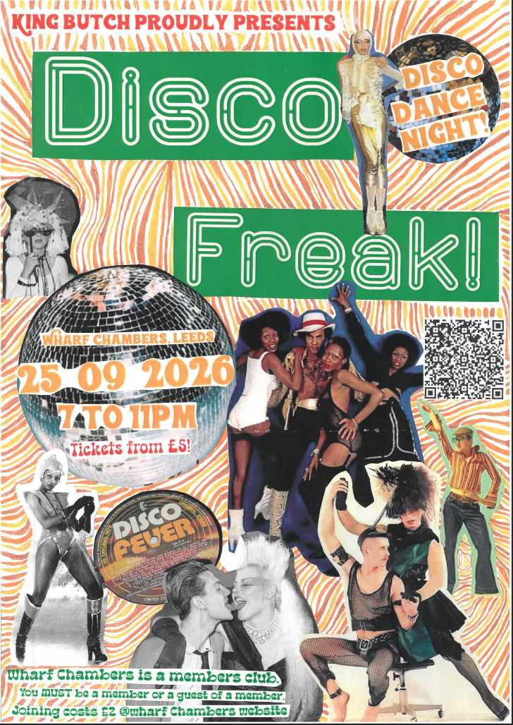DISCO FREAK! An 80s-inspired disco dance night poster