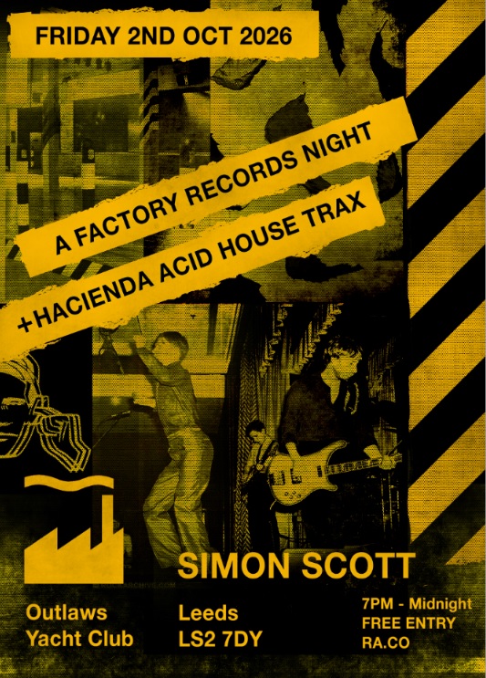 A Factory Records Night + Hacienda Acid House Trax poster