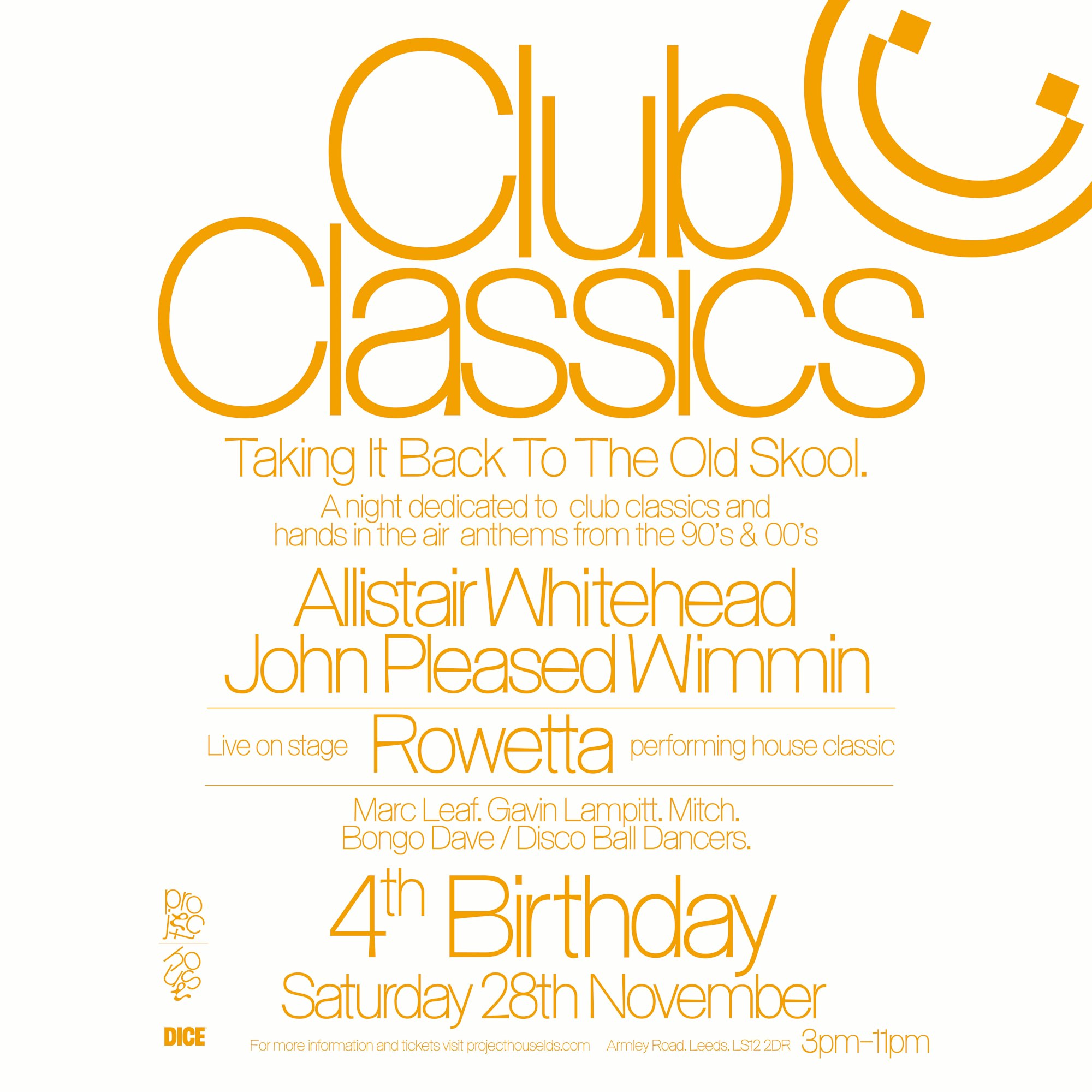 Club Classics 90s and 00s 4th Birthday poster