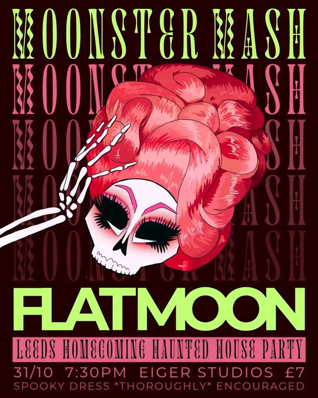 Flat Moon Halloween Homecoming poster