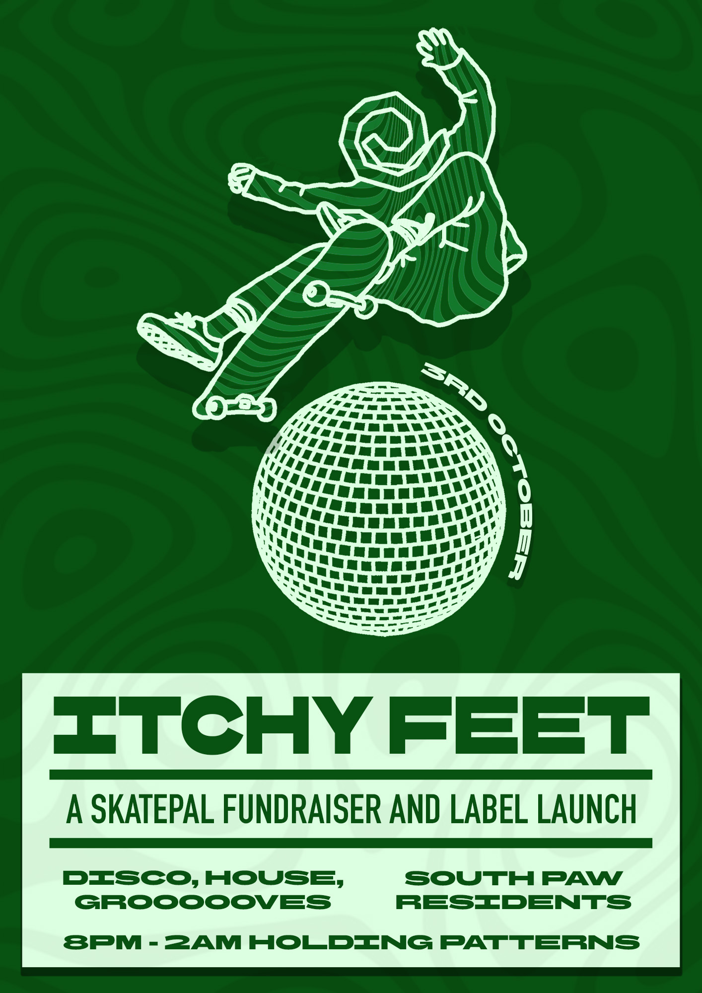 Itchy Feet residents / Peach Tree / OSH / Hayley Smith / Patchy Tunes / Sam Skillman / Southpaw poster