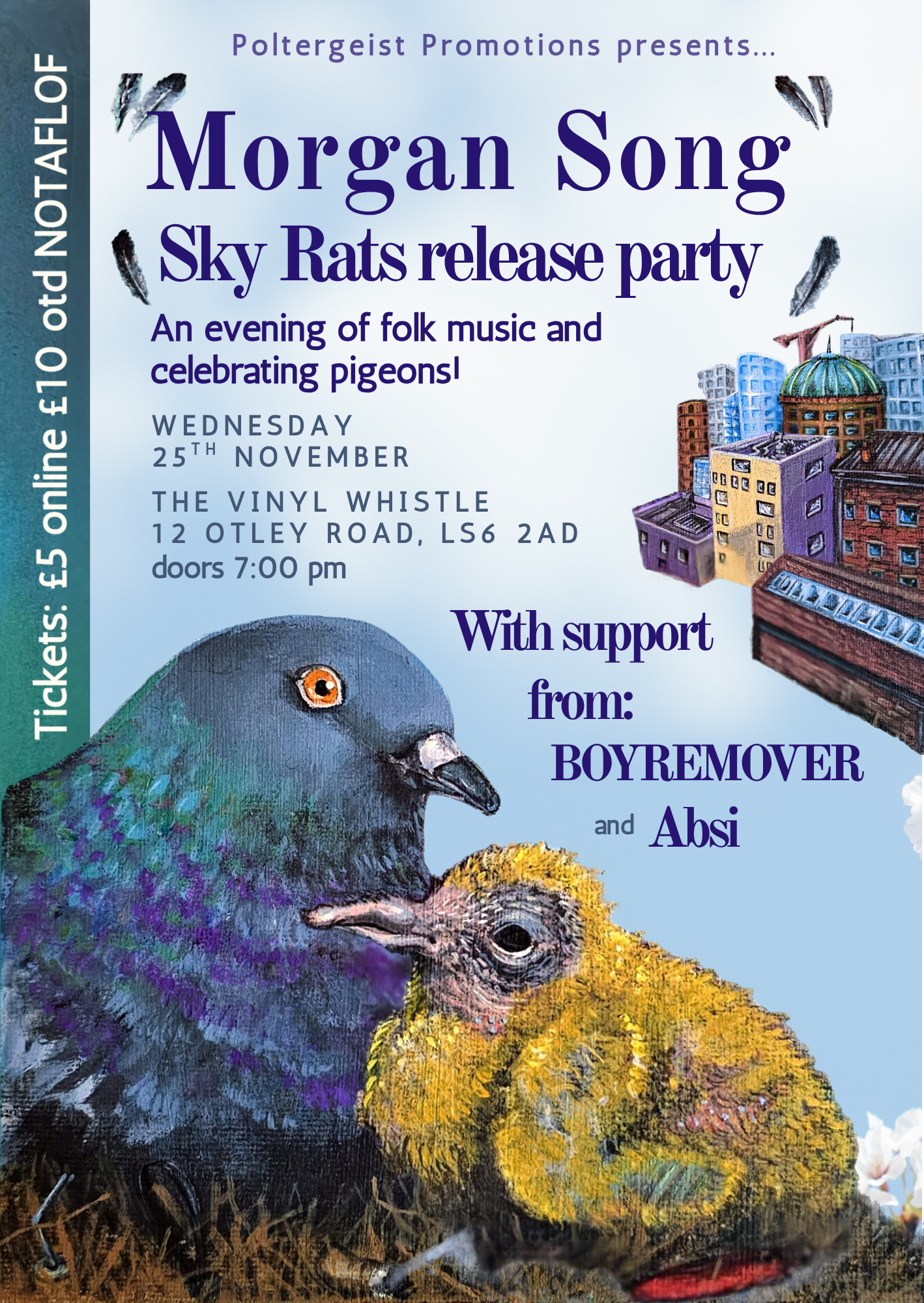 Sky Rats Release Party: Morgan Song / BOYREMOVER / Absi poster