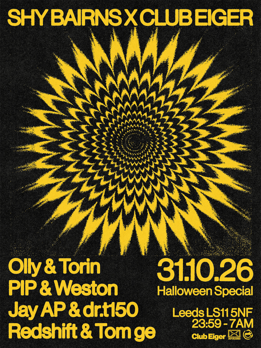 Shy Bairns X Club Eiger: Oliver Kristian / Torin Grady / PIP / Weston / Jay AP / dr.t150 / Redshift / Tom ge poster