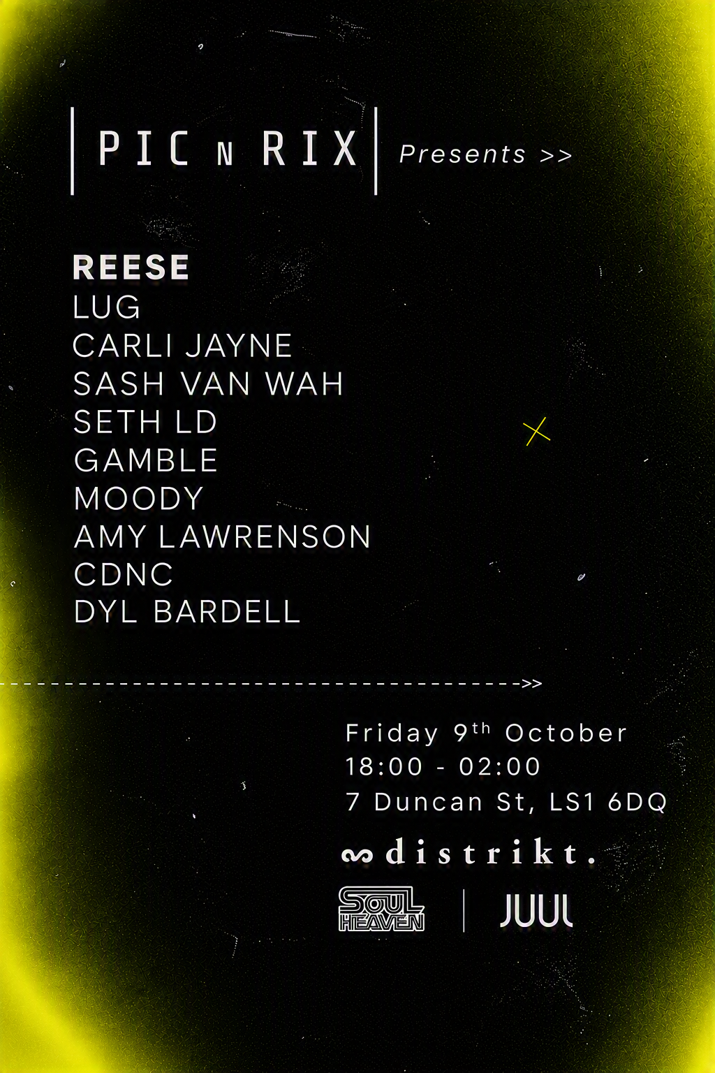 Reese / Lug / Carli Jayne / Sash Van Wah / Seth LD / Gamble / Moody / Amy Lawrenson / CDNC / Dyl Bardell poster