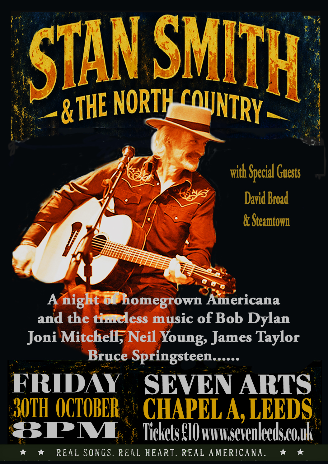Stan Smith & The North Country / David Broad / Steamtown poster