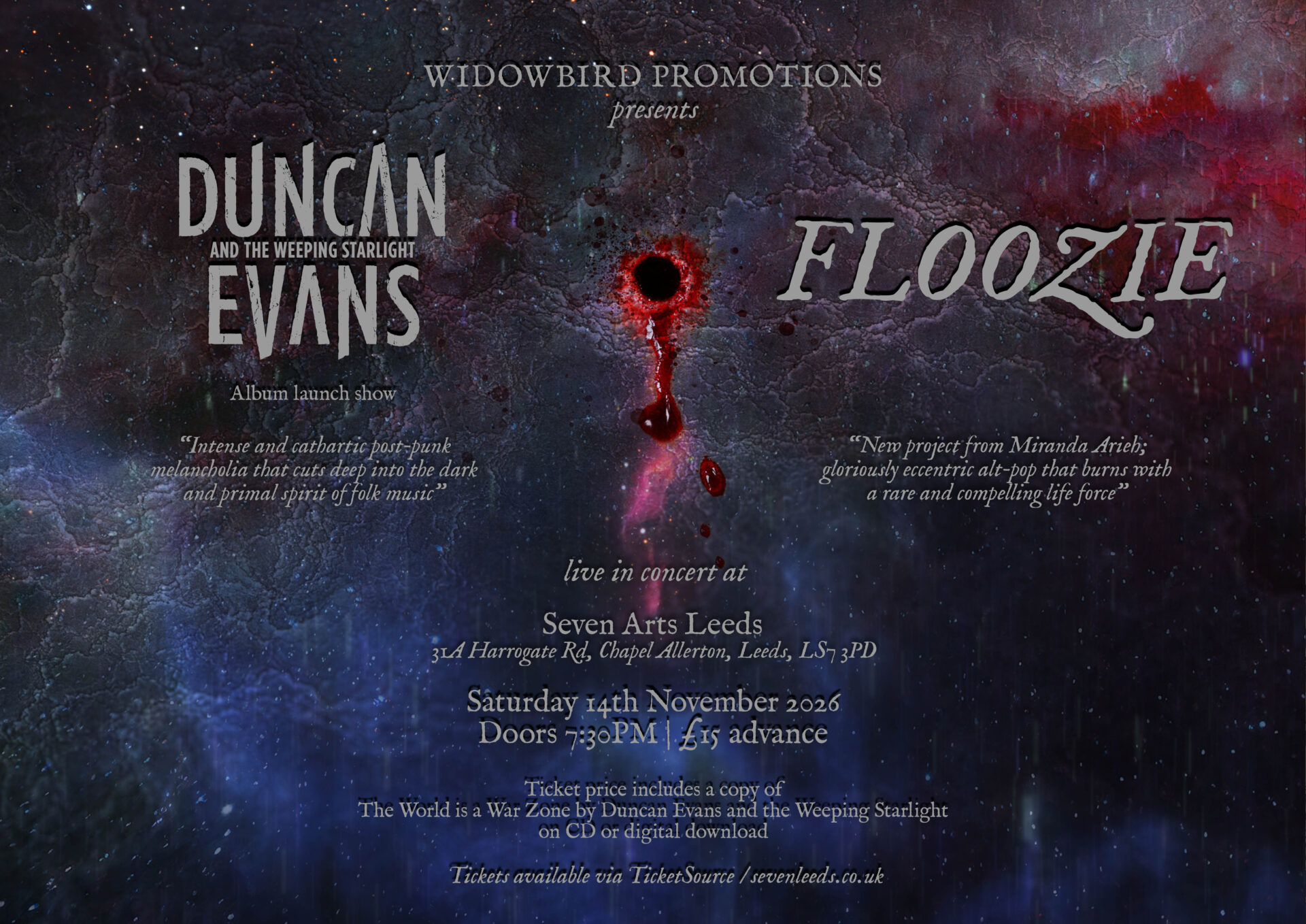 Duncan Evans and the Weeping Starlight / Floozie poster