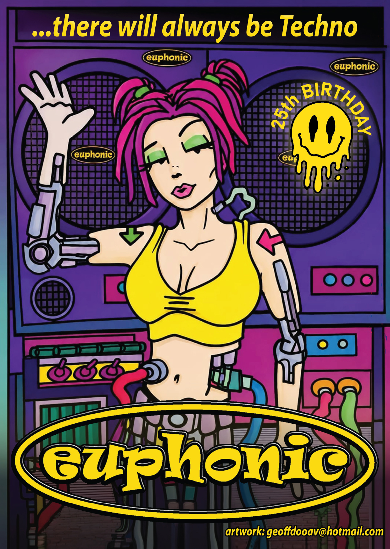 Euphonic 25th Birthday: Chris Liberator / Darc Marc / Mick Beatle / Tony Montana poster