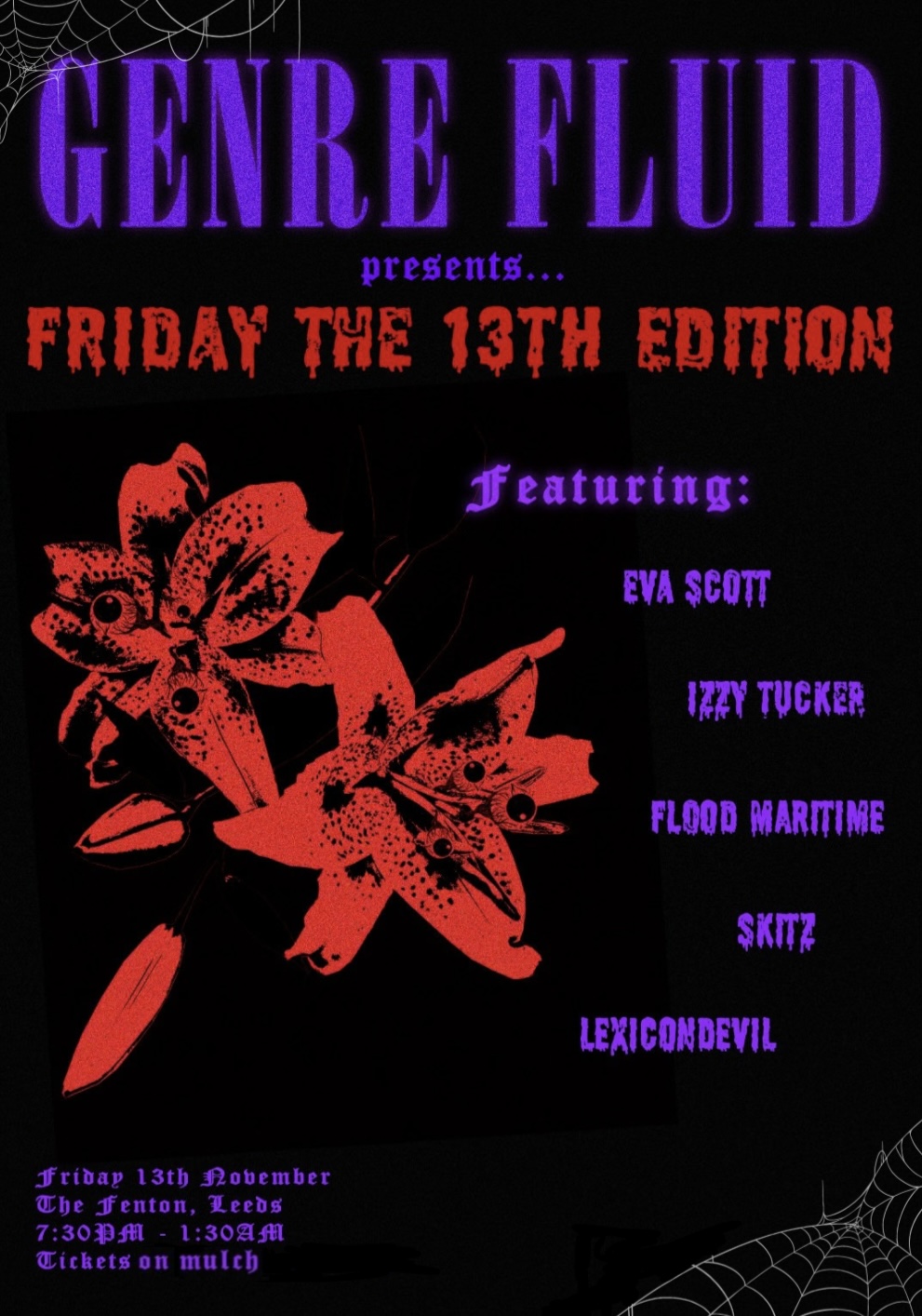 Genre Fluid: Eva Scott / Izzy Tucker / Flood Maritime / Skitz / LEXICONDEVIL poster