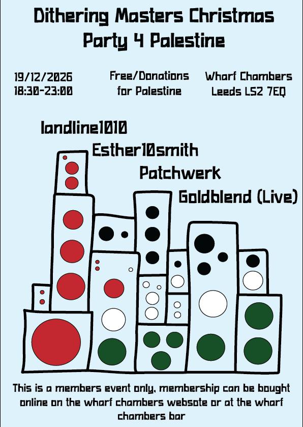 Dithering Masters Christmas Party 4 Palestine poster