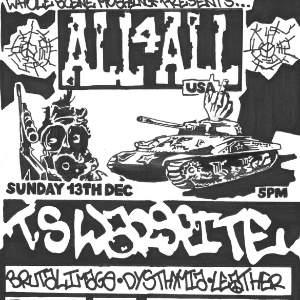 All 4 All / T.S. Warspite / Brutal Image / Dysthymia / Leather poster