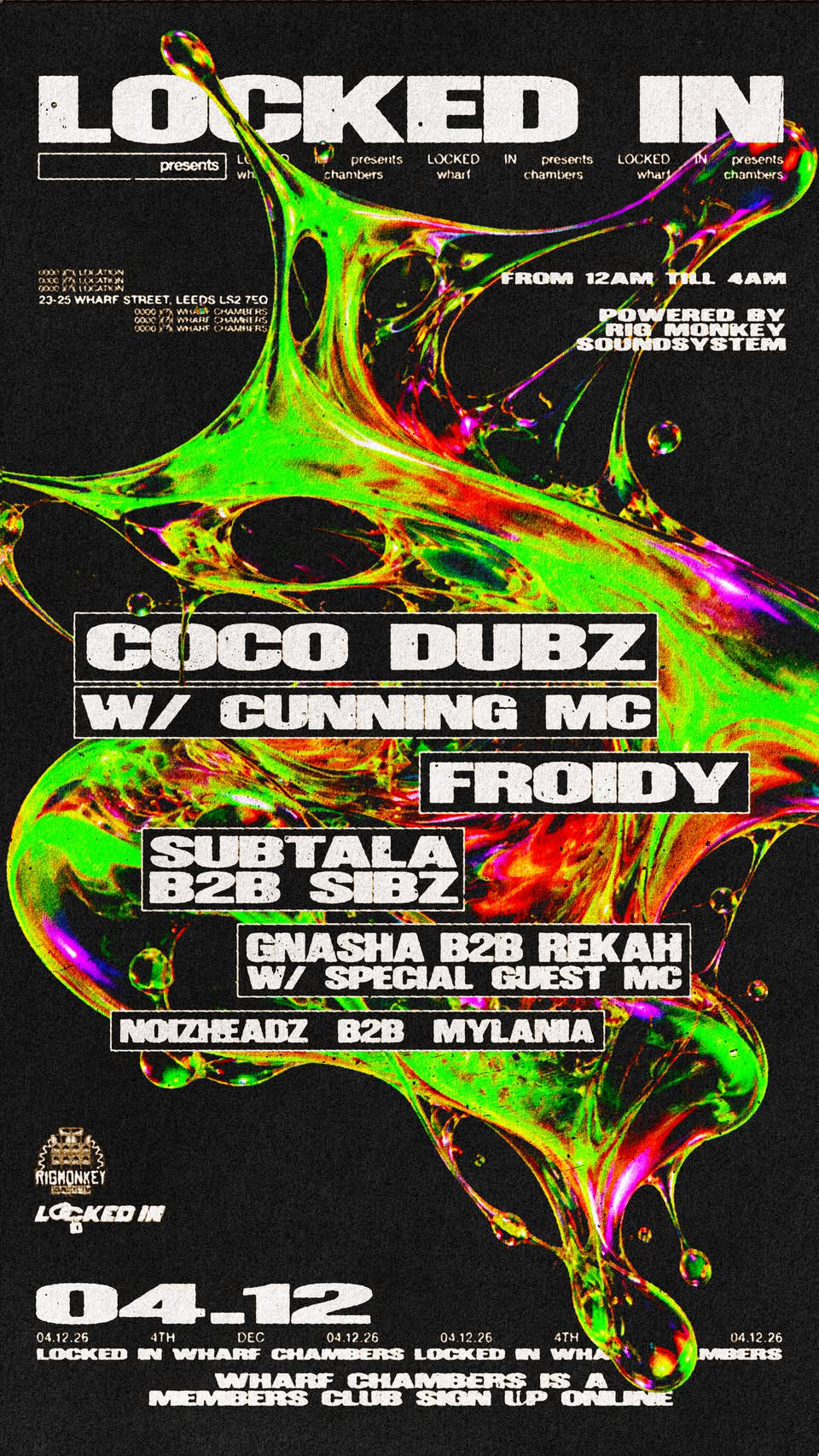 Locked In: Coco Dubz / Cunning MC / Froidy / Subtala / Sibz / Gnasha / Rekah / Noizheadz / Mylania poster