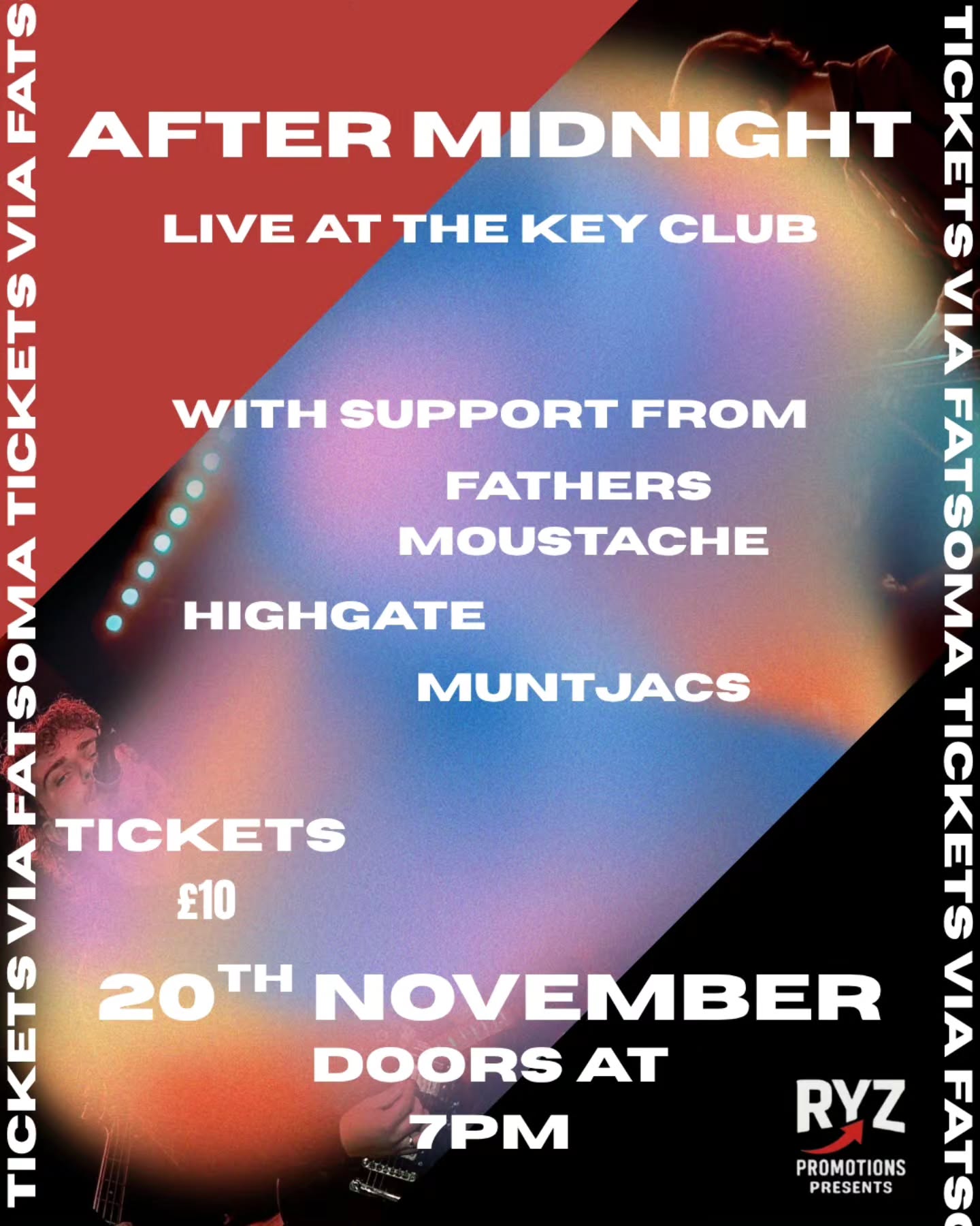 After Midnight / Fathers Moustache / Highgate / Muntjacs poster
