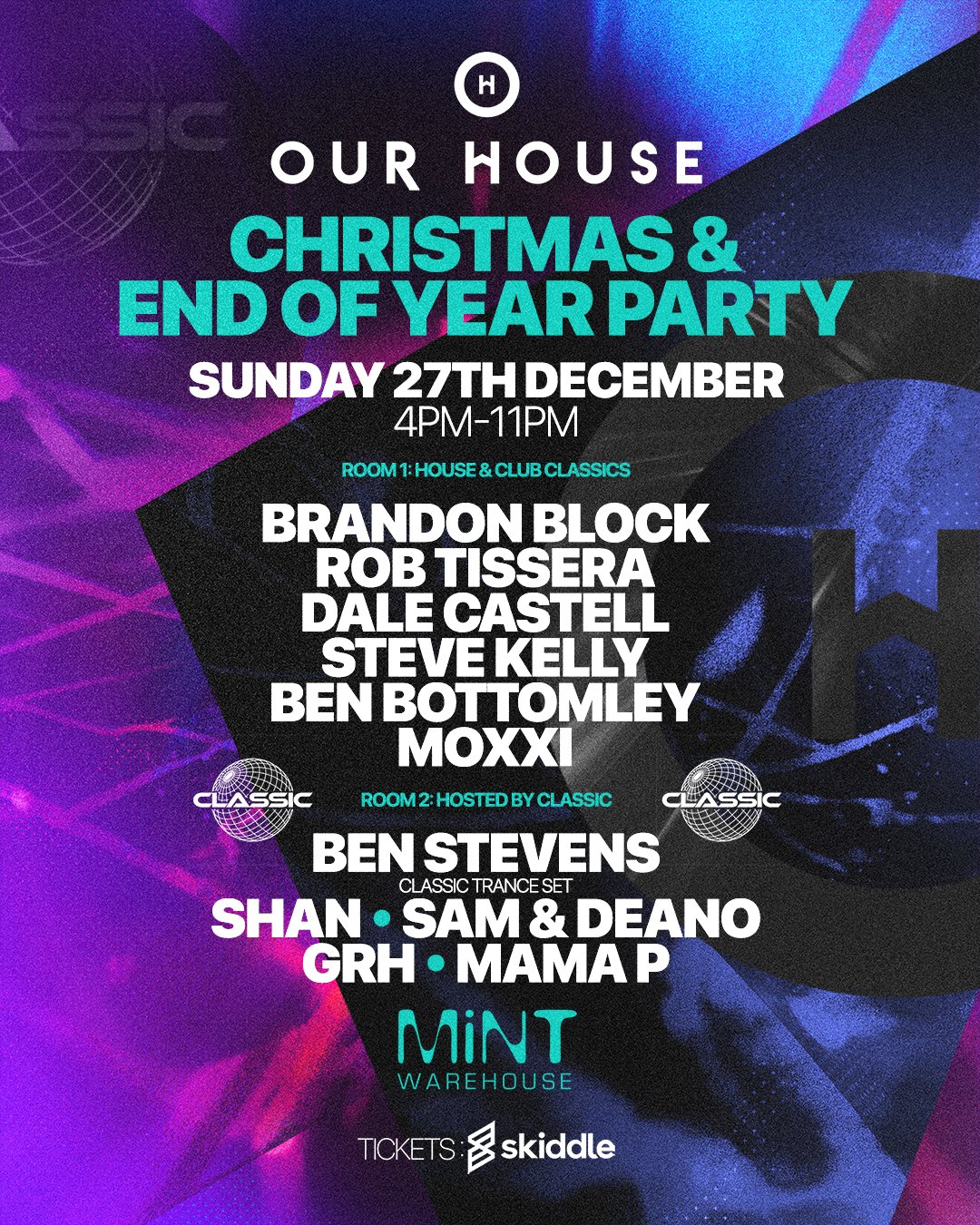 Our House Christmas & End of Year Party poster