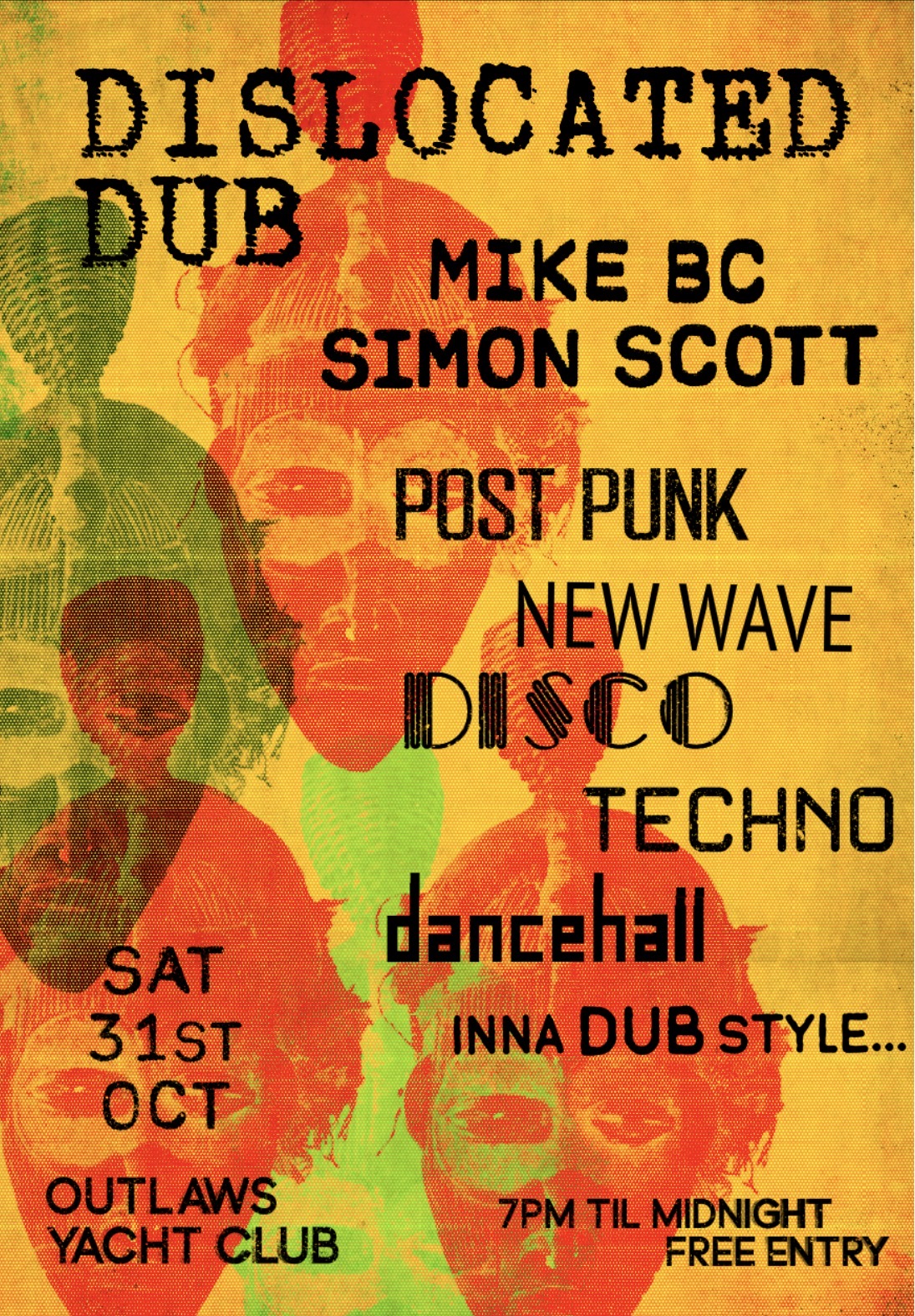 Dislocated Dub: Mike BC / Simon Scott poster