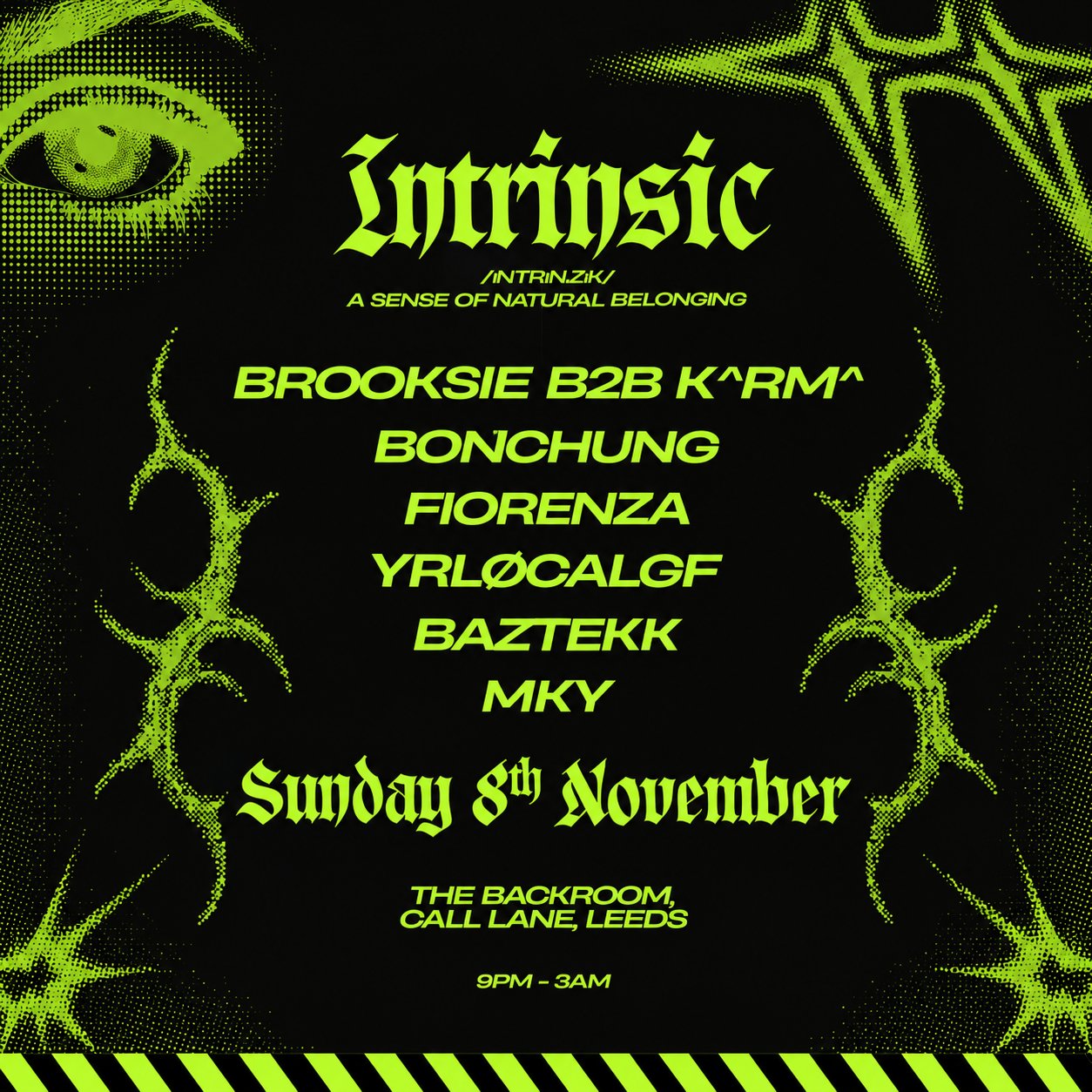 Intrinsic 002: Brooksie / K^RM^ / Bonchung / Fiorenza / YRLØCALGF / Baztekk / MKY poster