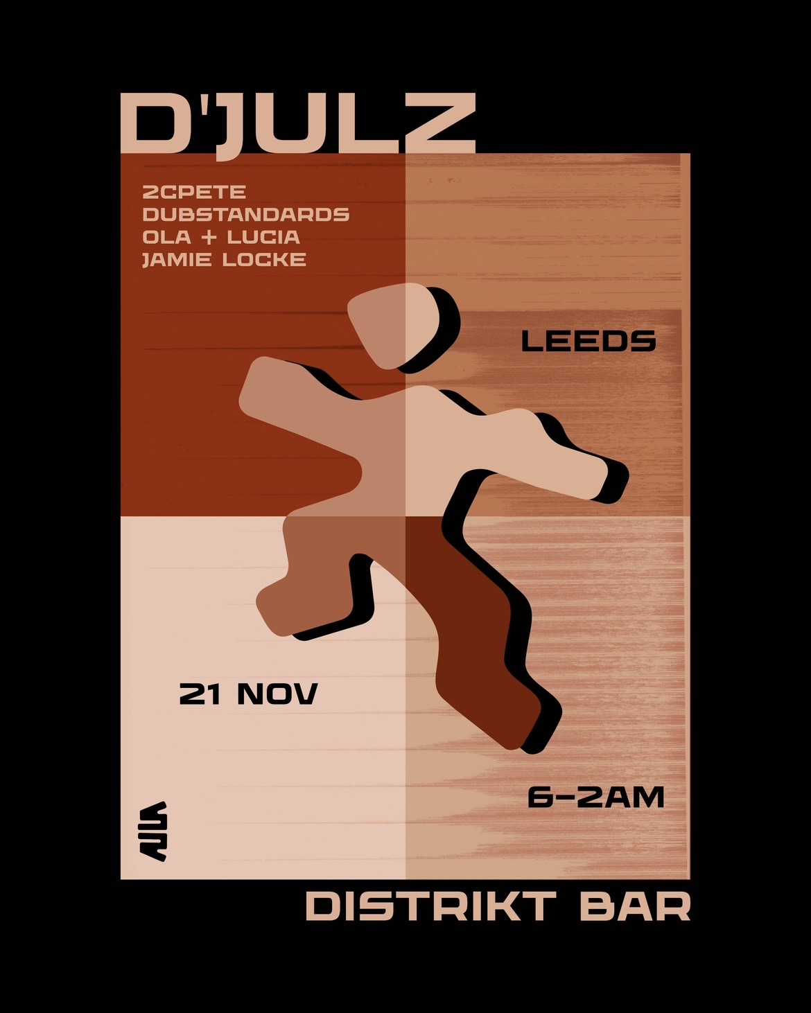 Standard Records presents: D’Julz / 2CPete / Dubstandards / Ola & Lucia / Jamie Locke poster